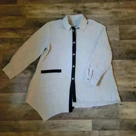 Fridaze 100% Linen Longsleeve Buttondown Shirt Size Small - Picture 1 of 10